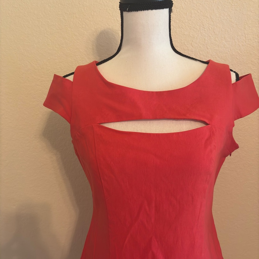 Leslie Fay Strapless Red Dress